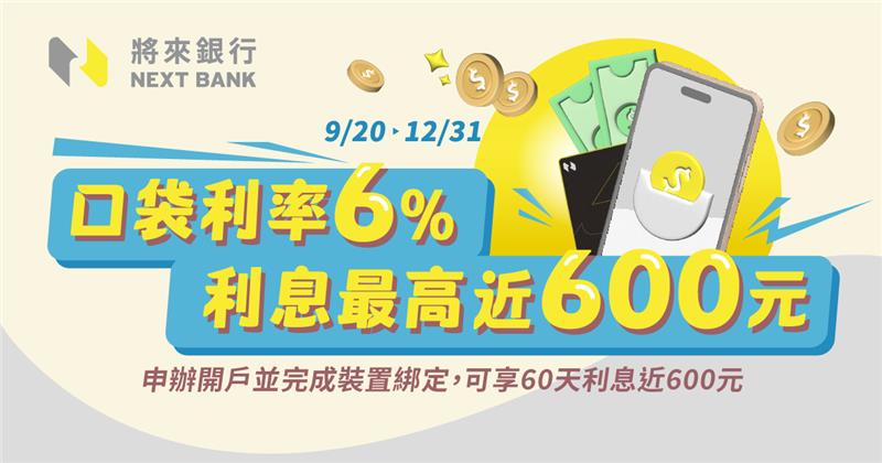 【新戶禮】2023.9-12月 新戶最高享6% 優惠利率